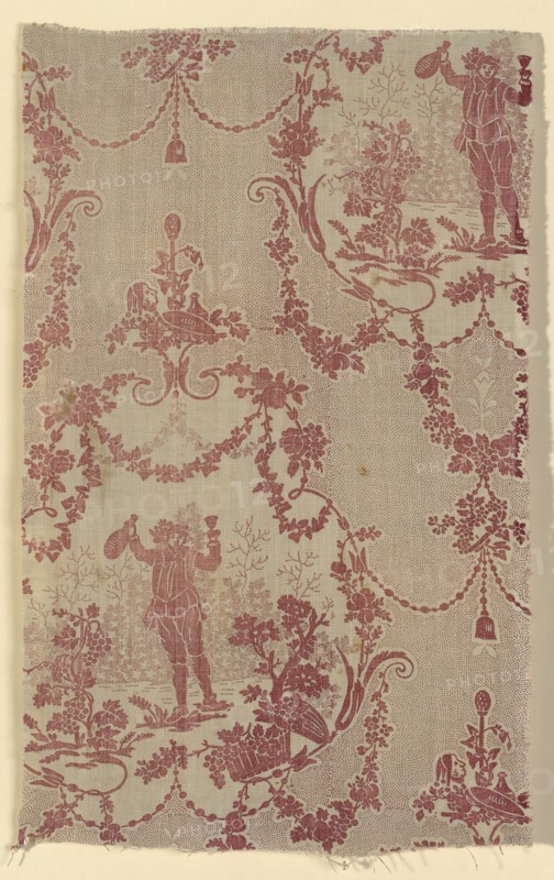 Le Petit Buveur (The Little Drinker) (Furnishing Fabric), France, 1765/70. Engraved by Francois Anotoine Aveline after Antoine Watteau.
