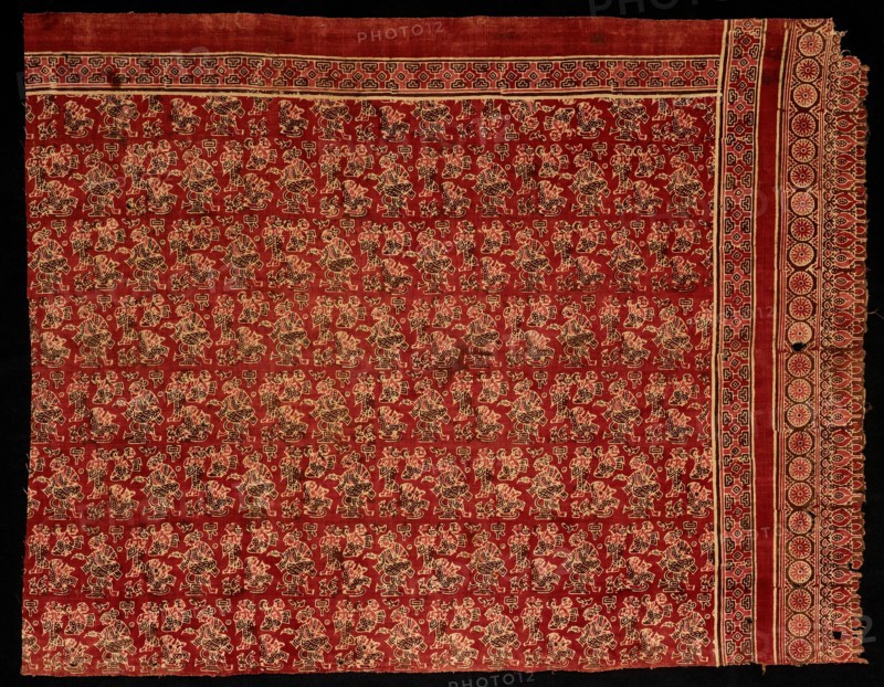 Fragment of Mawa' or Ma'a (Sacred Heirloom Textile), India, late 14th or 15th century.