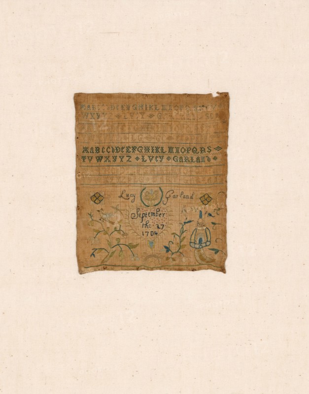 Sampler, United States, 1704.