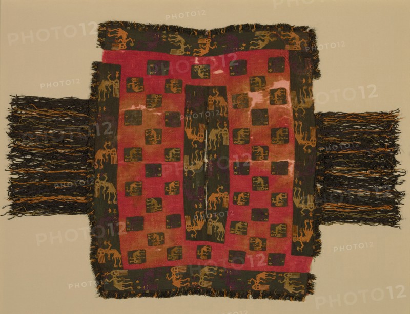 Poncho Displaying Contorted Figures, Peru, 100 B.C./A.D. 200.