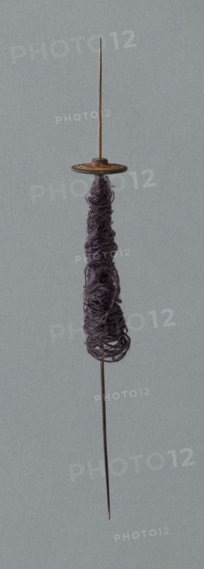 Wooden Spindles with Ceramic Whorls, Peru, 1000/1476.