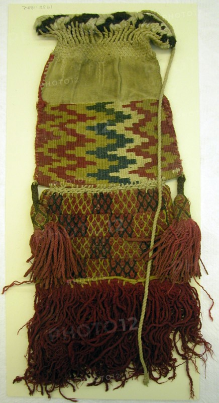 Coca Bag, Peru, A.D. 1476/1532. Small bag used for carrying coca leaves which, when chewed, act as a mild stimulant and suppress hunger, thirst, pain, and fatigue. Coca leaves can be processed to produce the drug cocaine, the psychoactive constituent.