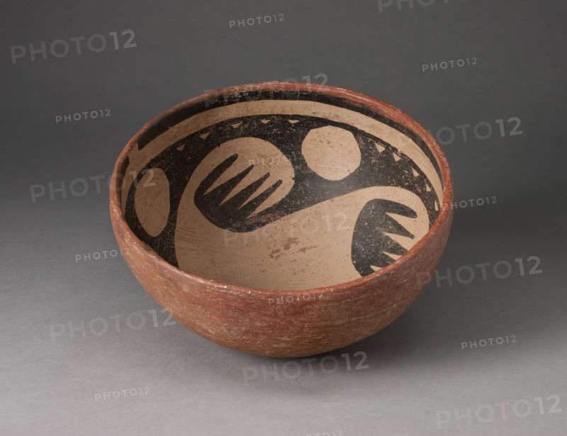 Miniature Bowl with Interior Bird-Wing Motif, A.D. 1250/1400.