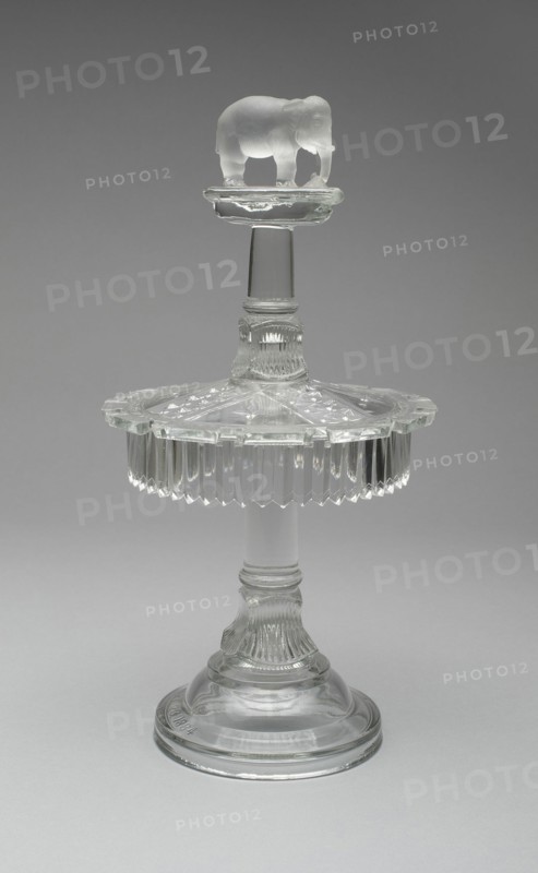 Jumbo/Elephant pattern spoon rack, 1883/5. Attributed to Canton Glass Company, Ohio.