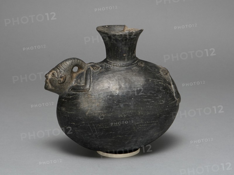 Blackware Jar in the Form of a Figure with Bound Arms and Legs, A.D. 1200/1450.
