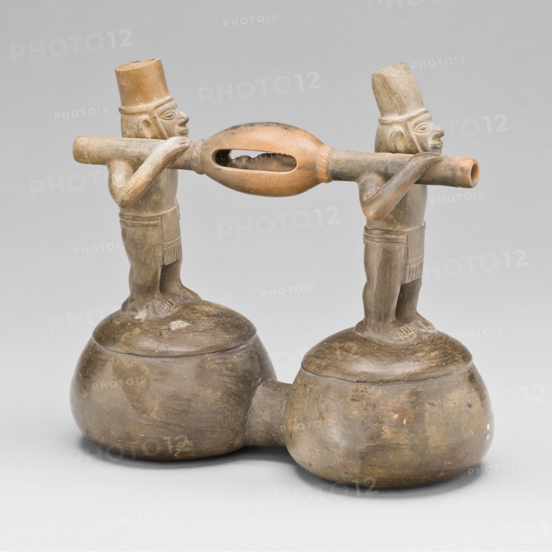 Double Vessel Representing a Funeral Procession, A.D. 1200/1450.