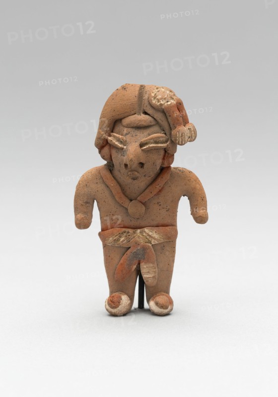 Standing Male Figurine Wearing a Necklace and Breechcloth, 500/300 B.C.