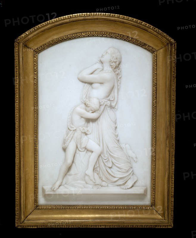 Hagar and Ishmael, 1856. Hagar pleads to the heavens to rescue her son.