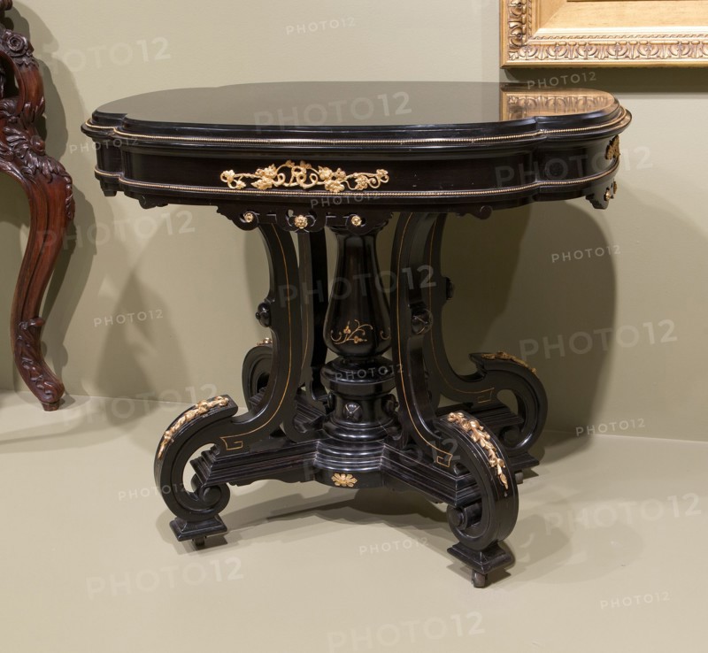 Center Table, 1869. Ormolu mounts by Pierre E. Guerin.