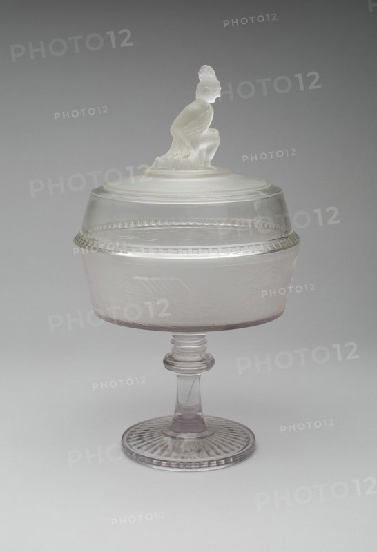Covered Compote in the Pioneer Pattern, c. 1870.
