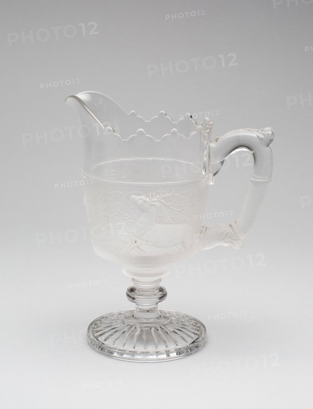 Westward Ho!/Pioneer pattern cream pitcher, c. 1876.