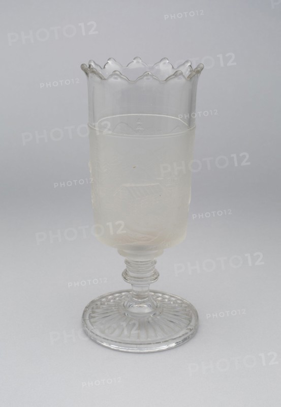 Westward Ho!/Pioneer pattern celery vase, c. 1876.