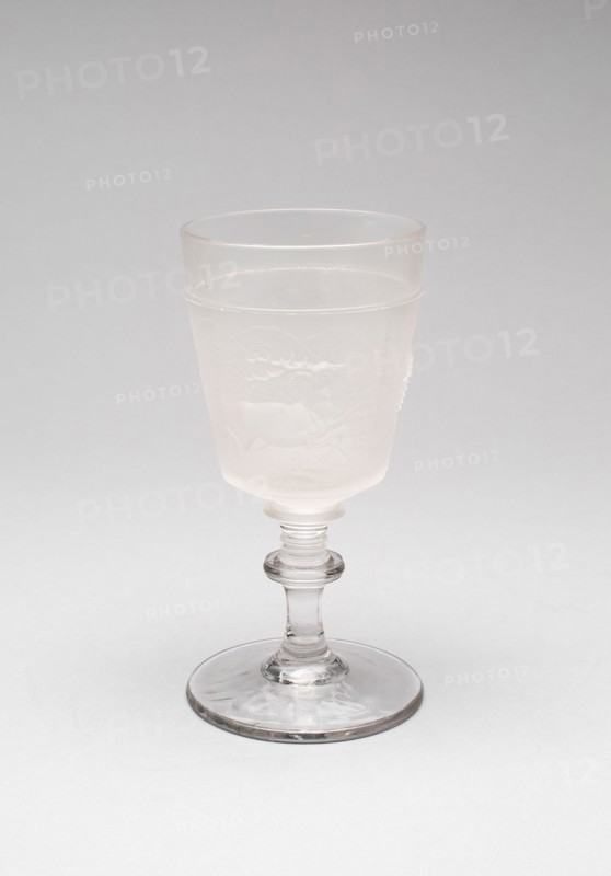 Westward Ho!/Pioneer pattern goblet (one of a set of four), c. 1876.