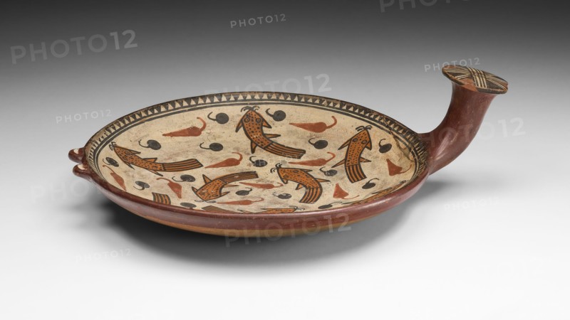 Minitature Tray Depicting Suche Fish and Peppers, A.D. 1450/1532.