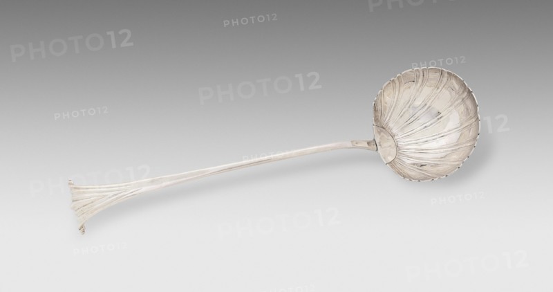 Ladle, 1765/75. In the shape of a scallop shell.