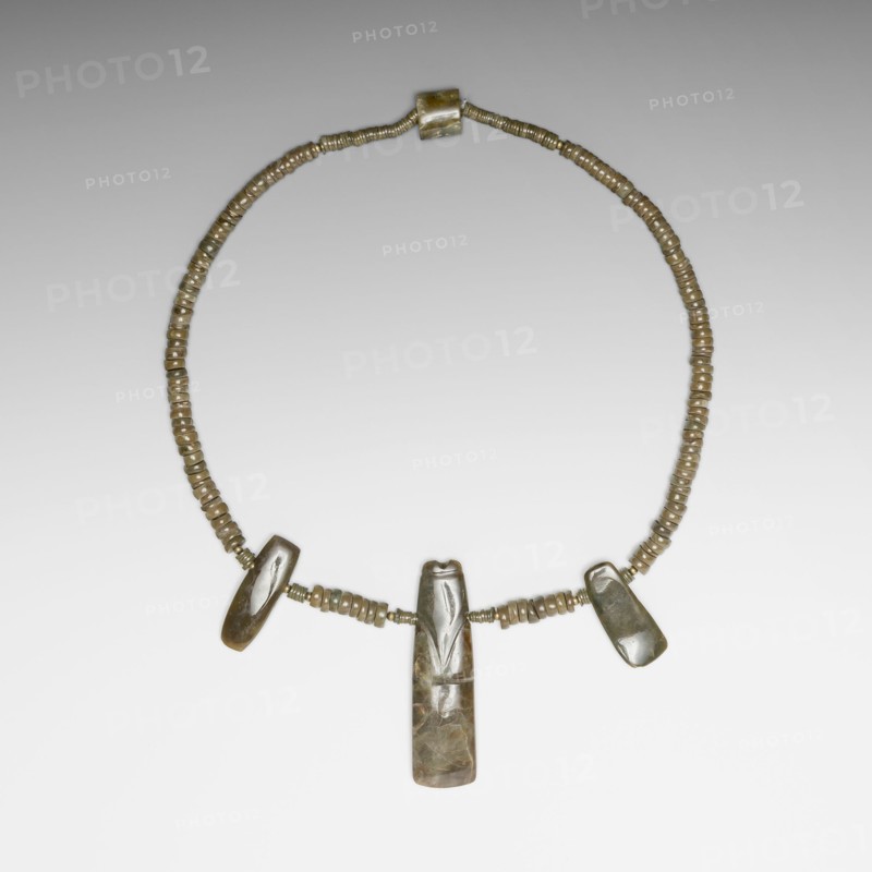 Beaded Necklace with Three Celt Pendants, A.D. 300/700.
