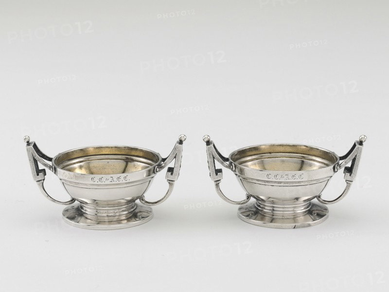 Pair of Salt Dishes, 1850/60.