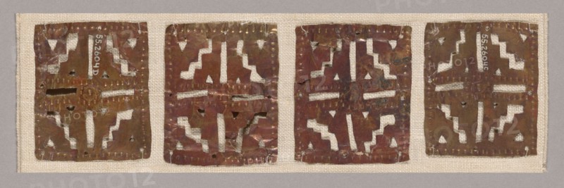 Rectangular Costume Ornaments with Geometric Motifs, A.D. 1000/1450.