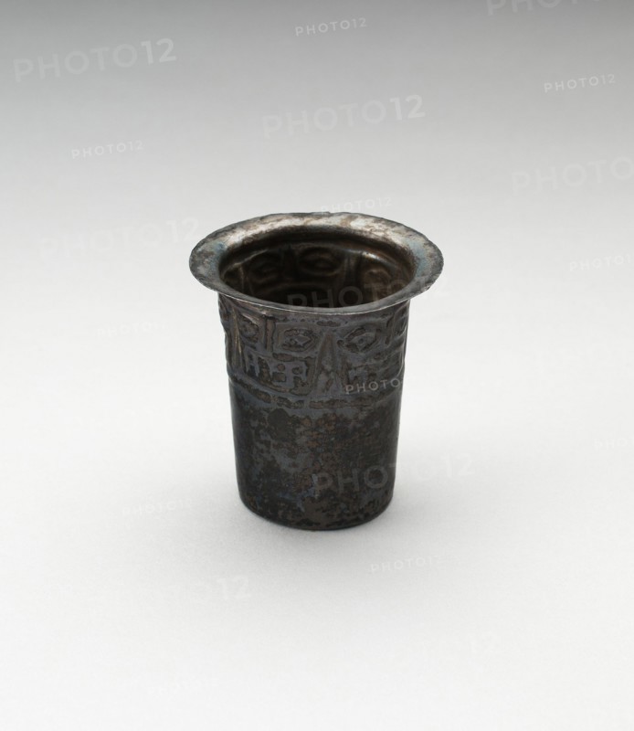 Beaker with Repouse Motifs Under Rim, A.D. 600/1000.