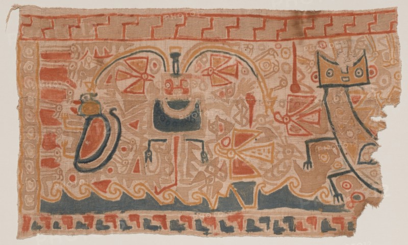 Painted Textile, c. A.D. 1000.