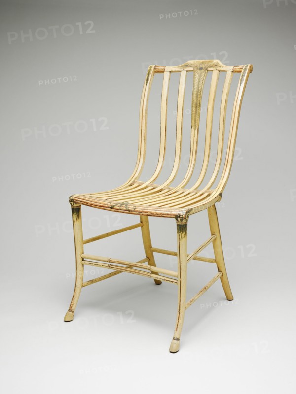 Side Chair, 1808/12. Peacock feather painted decoration.