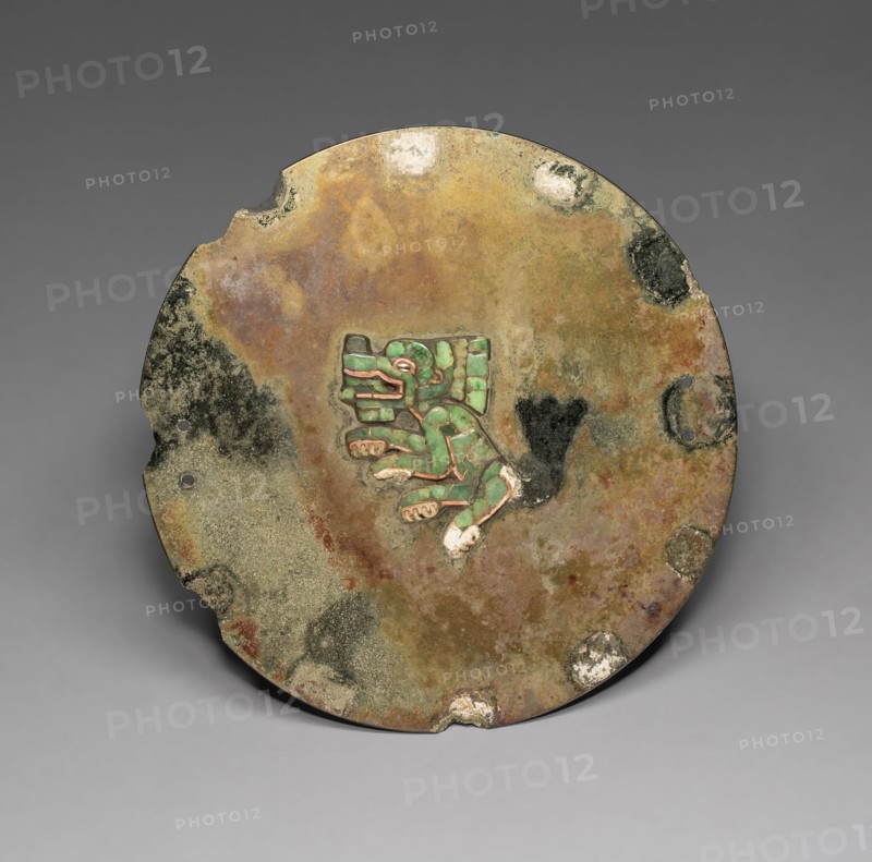 Mirror with Jaguar or Coyote Mosaic, A.D. 500/600.