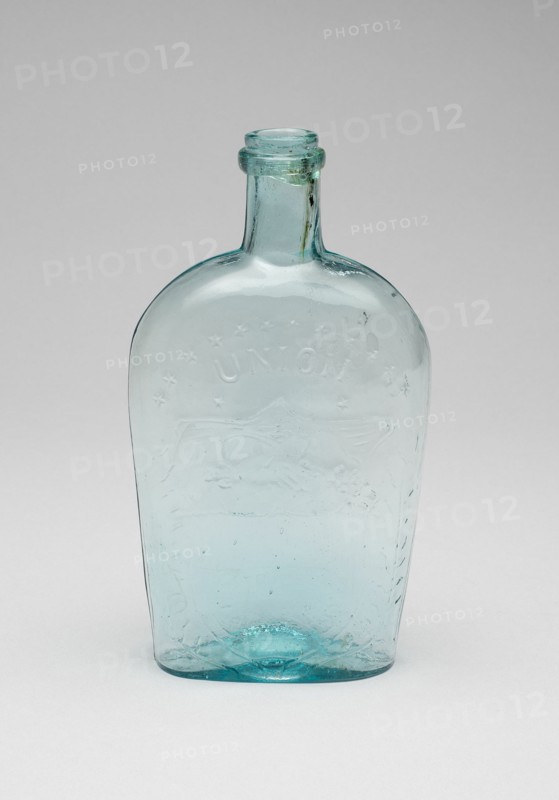 Flask, 1870/76. 'Union' and American eagle.