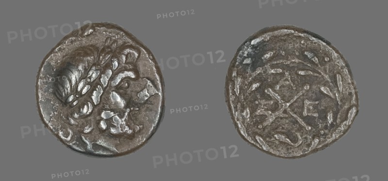 Hemidrachm (Coin) Depicting the God Zeus Amarios, 280-146 BCE.