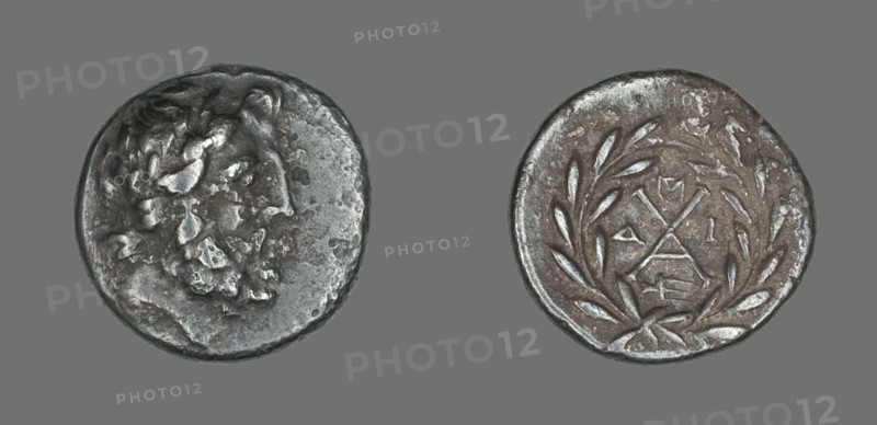 Hemidrachm (Coin) Depicting the God Zeus Amarios, before 222 BCE.