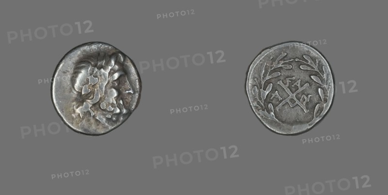 Hemidrachm (Coin) Depicting the God Zeus Amarios, 191-146 BCE.