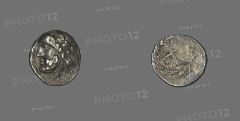 Hemidrachm (Coin) Depicting the God Zeus Amarios, 280-146 BCE.