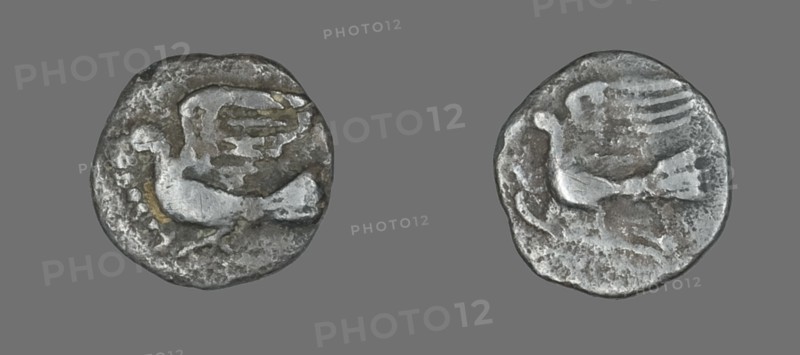 Obol (Coin) Depicting a Dove, 400-323 BCE.