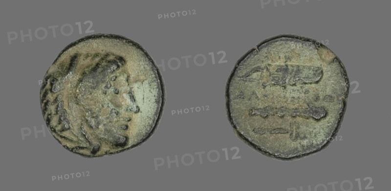 Coin Depicting the Hero Herakles, 336-323 BCE.
