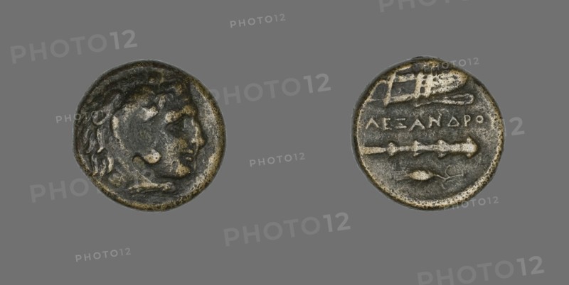 Coin Depicting the Hero Herakles, 336-323 BCE.