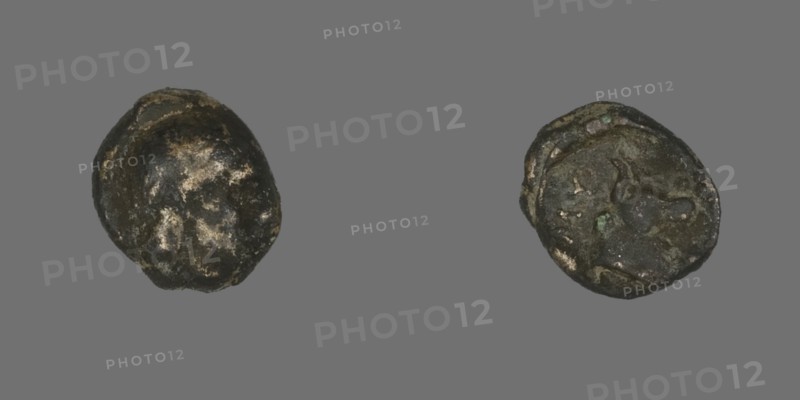 Coin Depicting Laureate Head, 400-350 BCE.