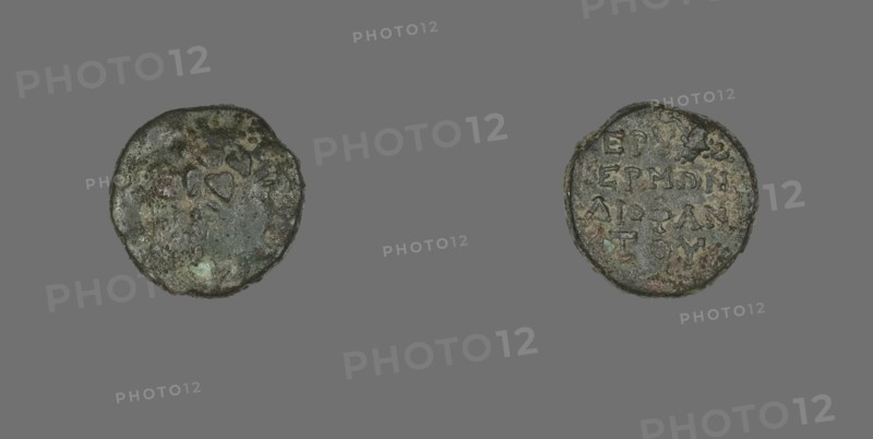 Coin Depicting the God Dionysos, 300-200 BCE.