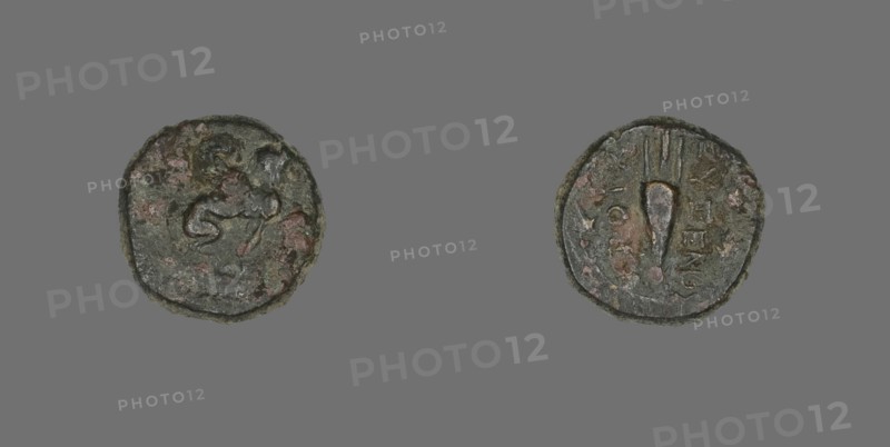 Coin Depicting a Sphinx, about 84 BCE.