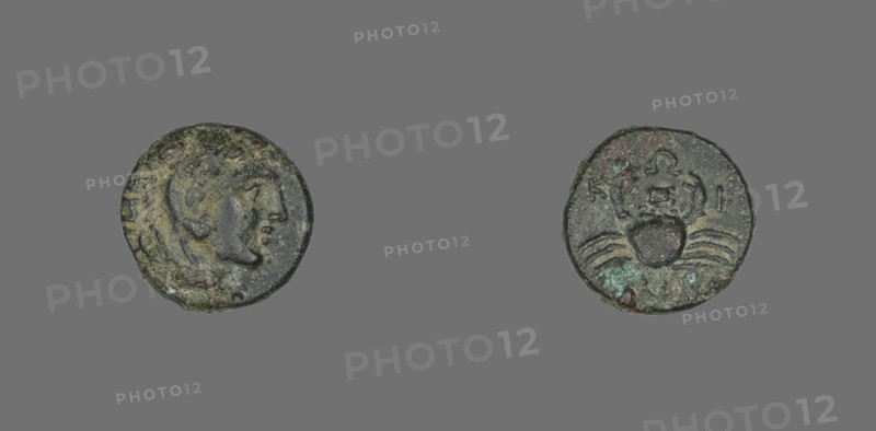 Coin Depicting the Hero Herakles, late 4th century BCE.