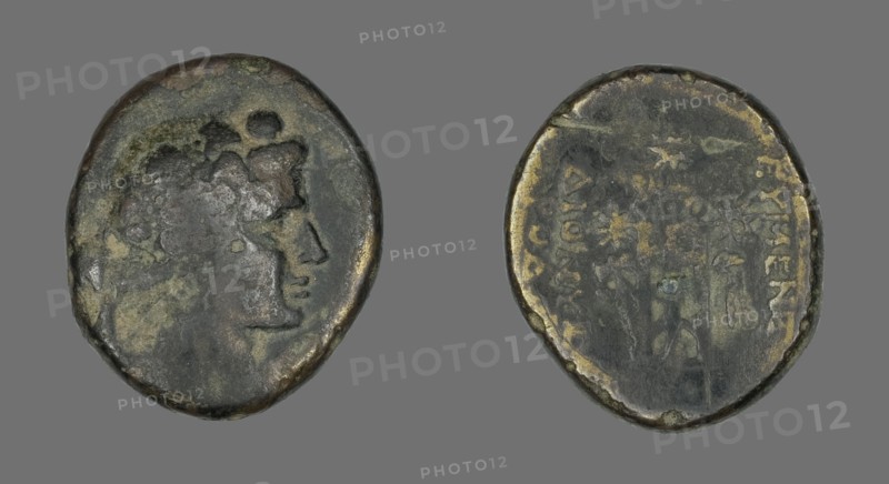 Coin Depicting the God Dionysos, about 133 BCE.