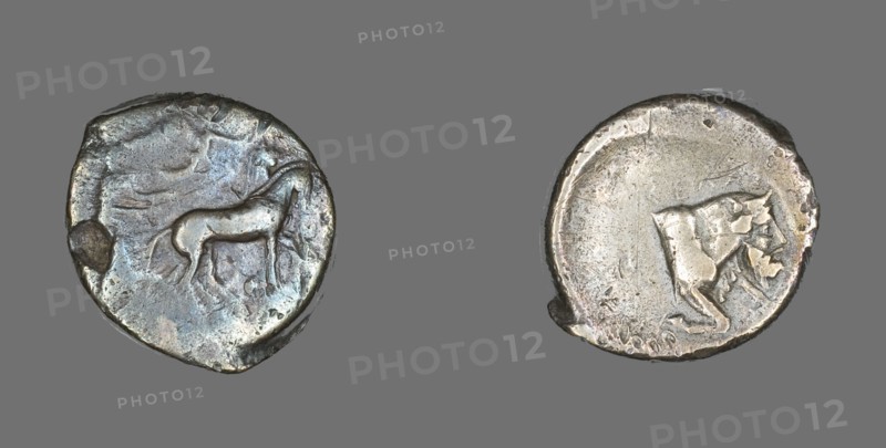 Tetradrachm (Coin) Depicting Quadriga and Charioteer, 460-430 BCE.