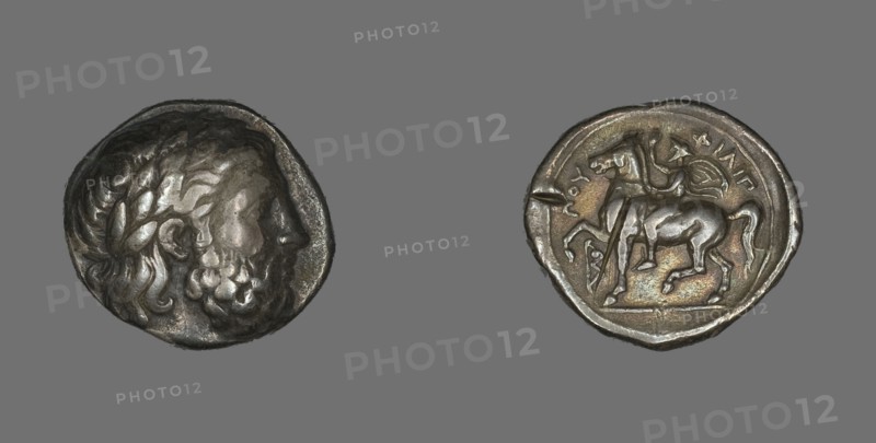 Tetradrachm (Coin) Depicting the God Zeus, 359-336 BCE.