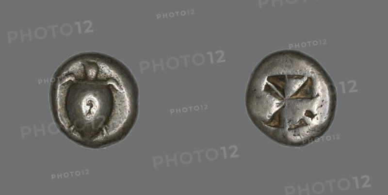 Stater (Coin) Depicting a Sea Turtle, 650-600 BCE.