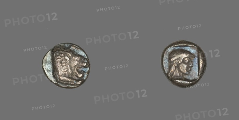 Drachm (Coin) Depicting Lion, 500-480 BCE.