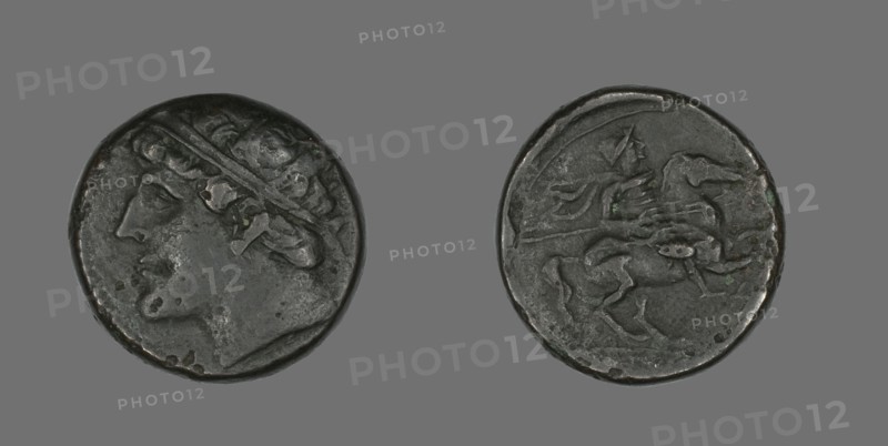 Coin Portraying King Hieron II, 274-216 BCE (Reign of Heiron II).