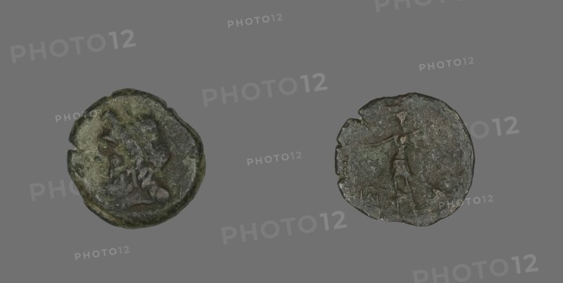 Coin Depicting the God Zeus (?), about 400 BCE or earlier.