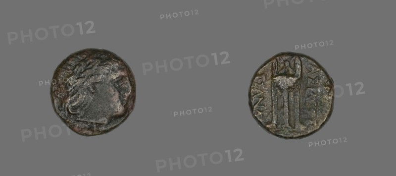 Coin Depicting the God Apollo, 316-297 BCE, issued by Cassander.