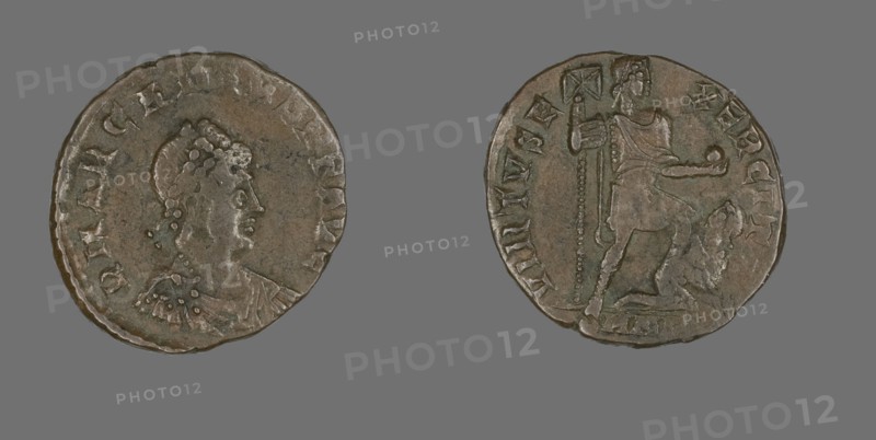 Coin Portraying Emperor Arcadius, 383-408 CE.