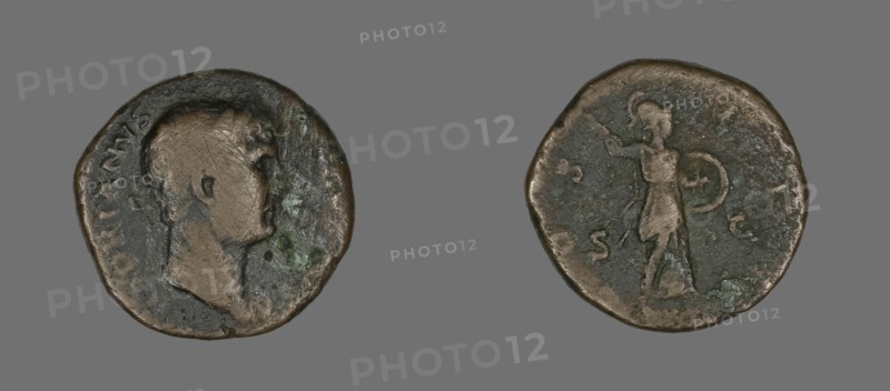 Sestertius (Coin) Portraying Emperor Hadrian, 117-138.