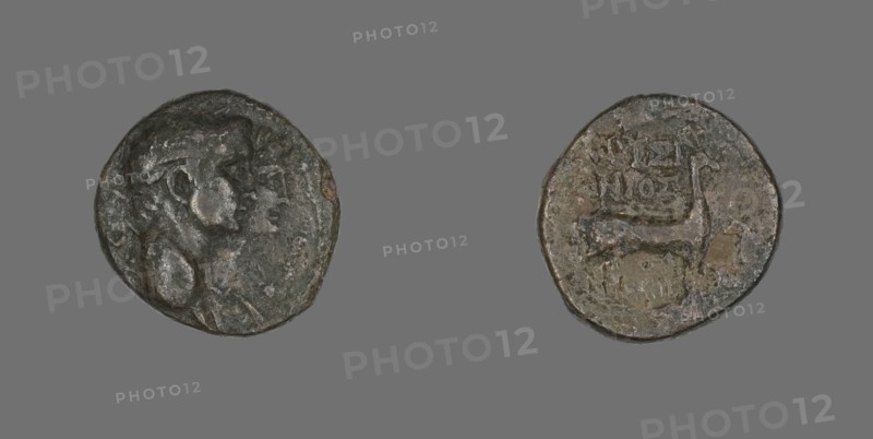 Coin Depicting Jugate Heads of Emperor Claudius and Agrippina, AD 41/54.