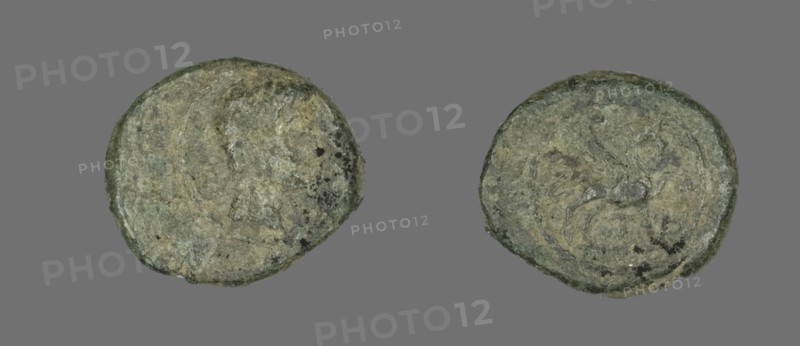 Coin Portraying Emperor Augustus, 27 BCE-14 CE.